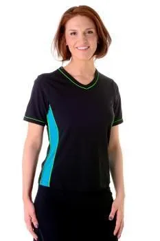 Adventure Chic V Neck Short Sleeve Swim Shirt - Chlorine Proof