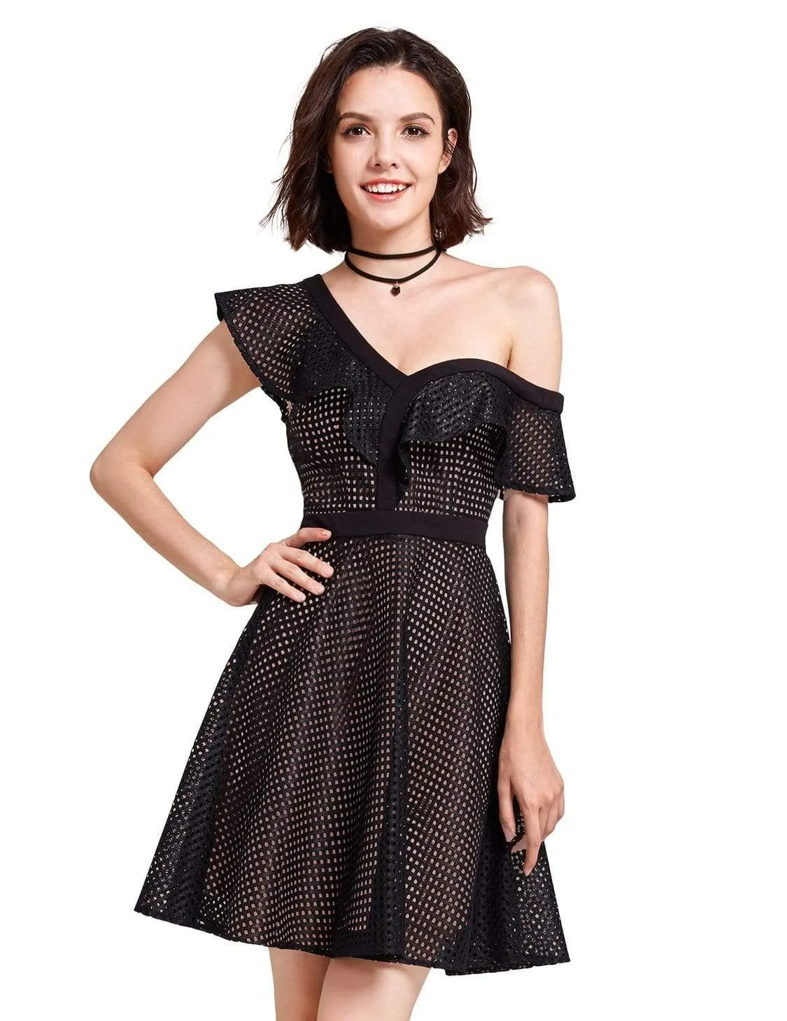 Alisa Pan One Shoulder Party Dress