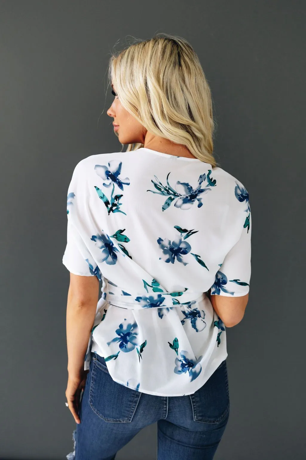 All Of Me Floral Tie Detail Top