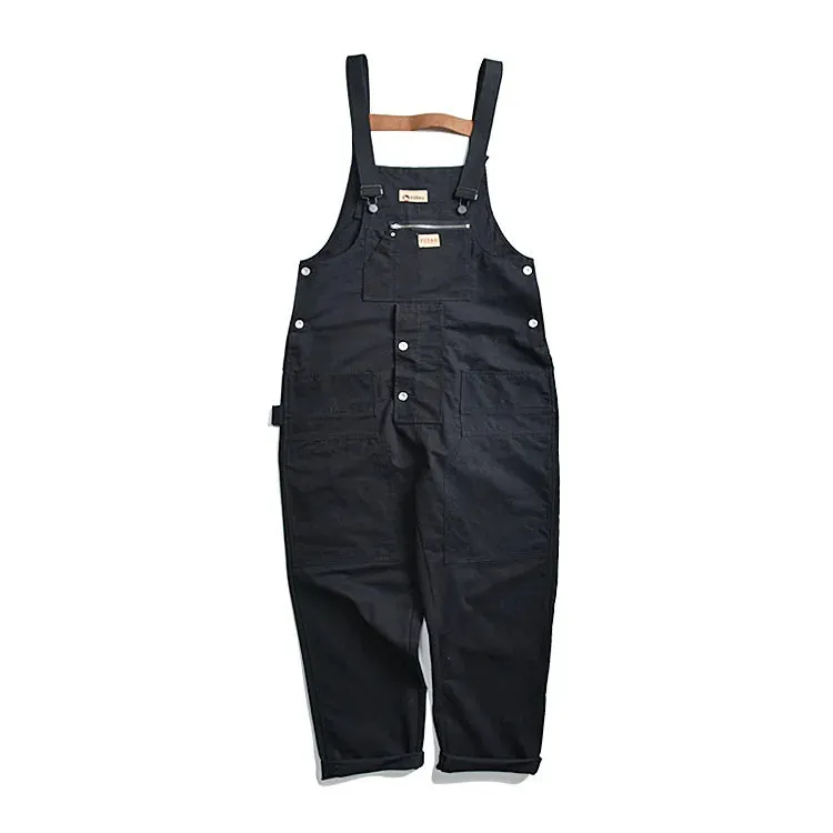 Amekaji Multi-pocket Overalls Retro Casual Loose Baggy Cargo Pants