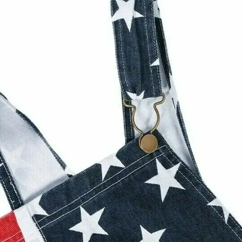 American Flag Unisex Overalls Shorts