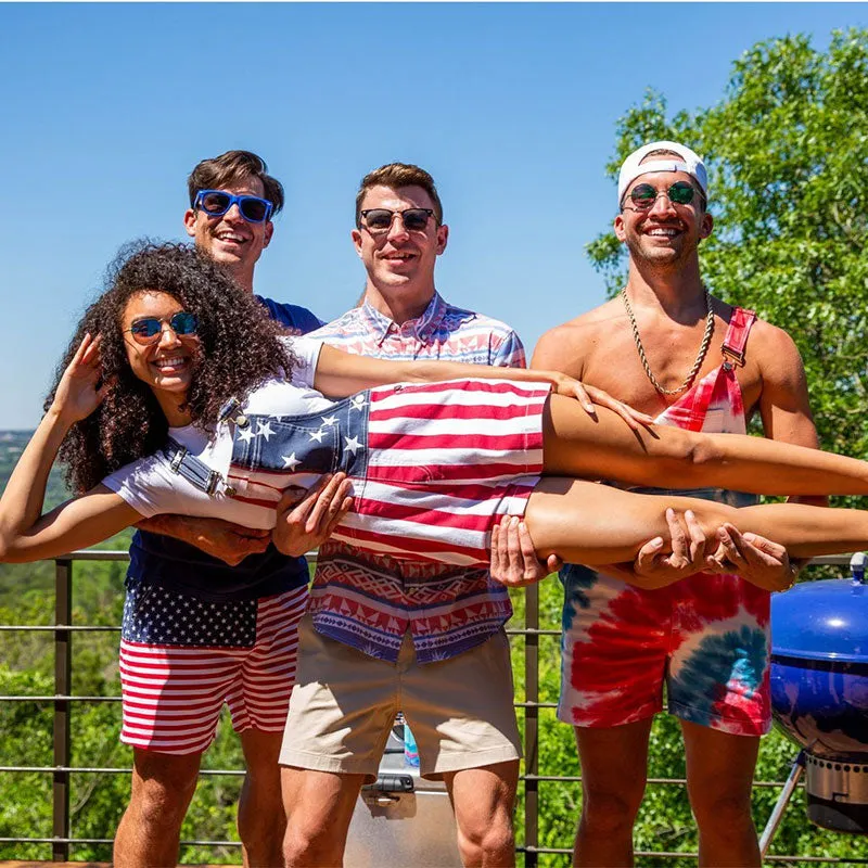 American Flag Unisex Overalls Shorts