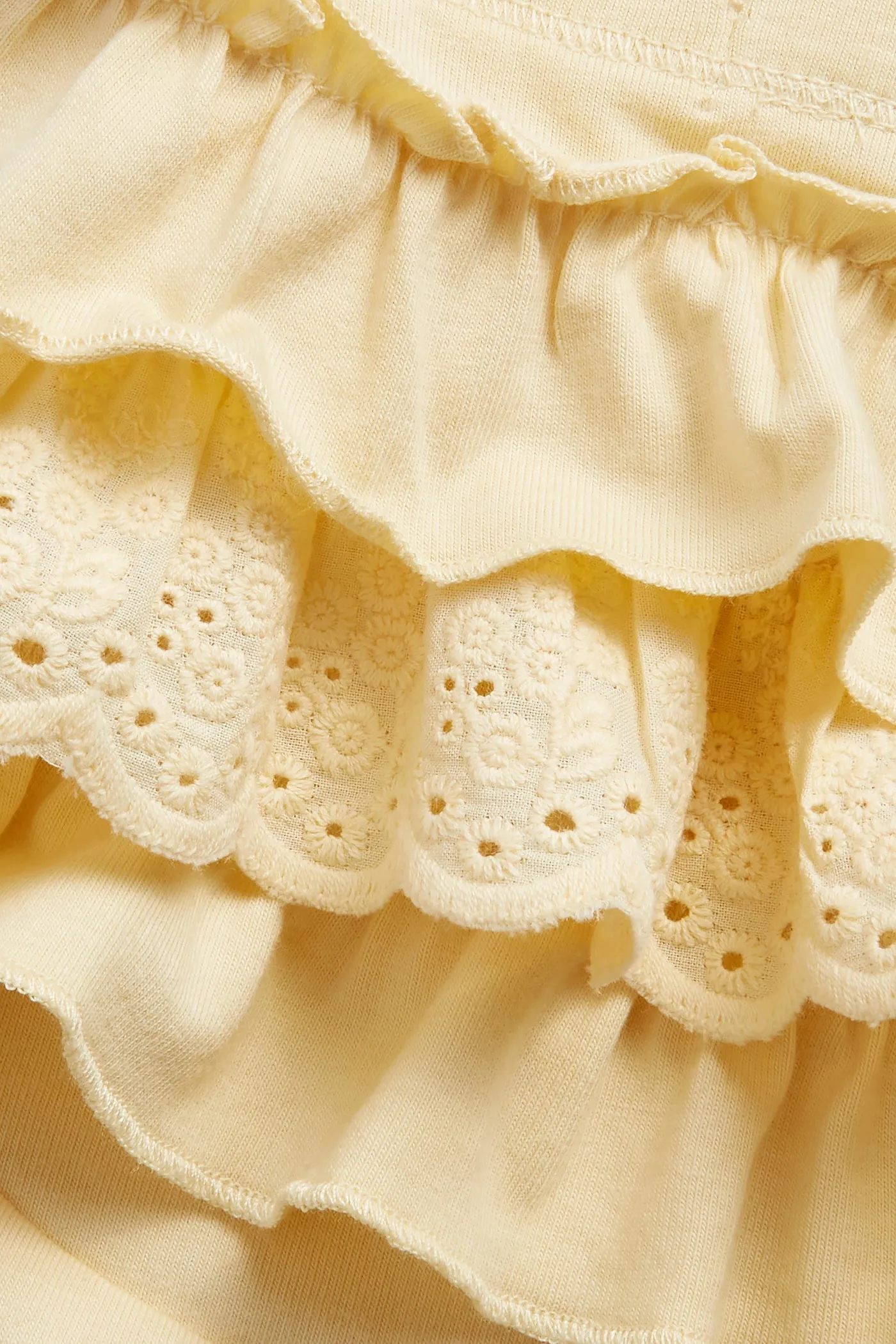 Baby yellow leggings with ruffles