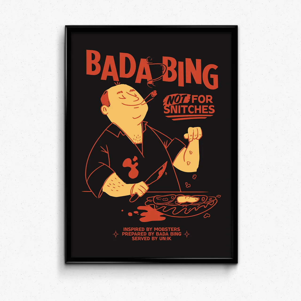 Bada Bing x UN:IK 'Snitches' Print - Black