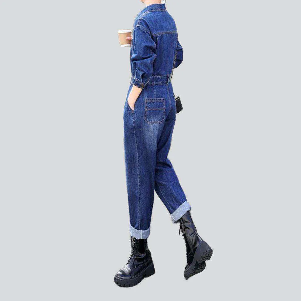 Baggy women denim overall