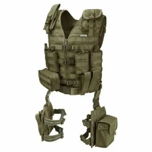 Barska BI12330 Loaded Gear VX-100 Tactical Vest and Leg Platforms (OD Green)