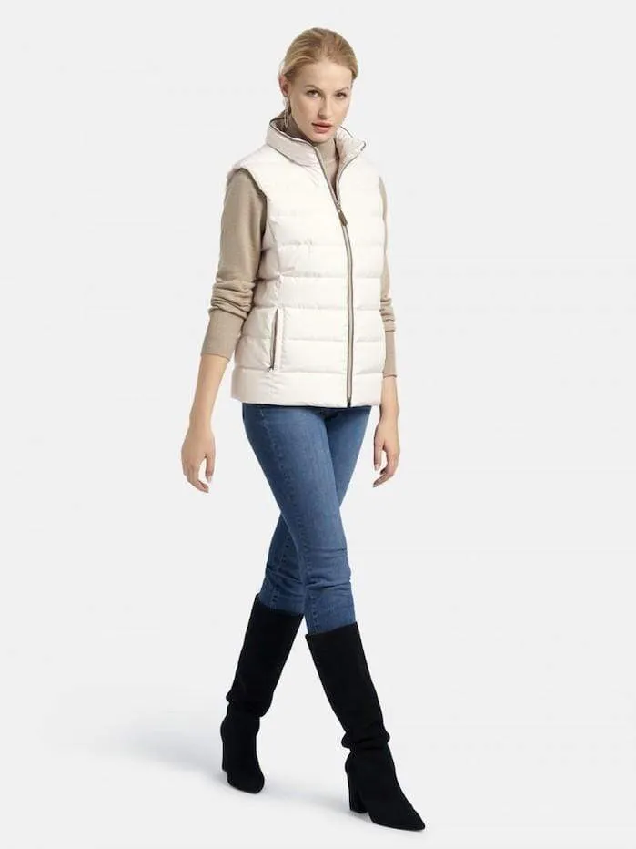 Basler Winter White Quilted Gilet 1208100101 17190 1191