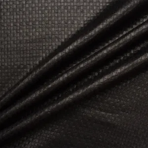 Black Woven Laminated Cloqué