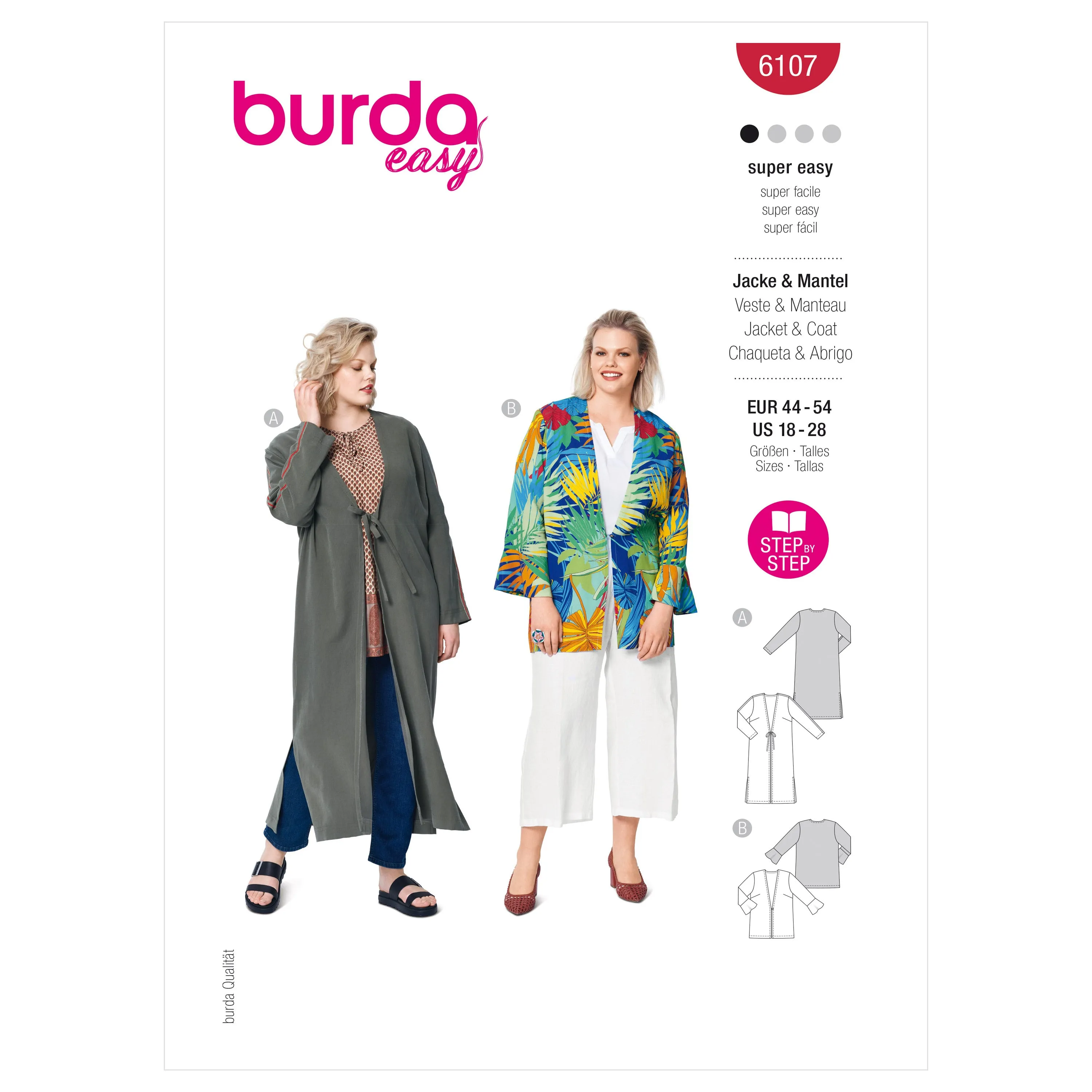 Burda Pattern 6107 Women's Blouson Jacket