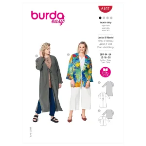 Burda Pattern 6107 Women's Blouson Jacket