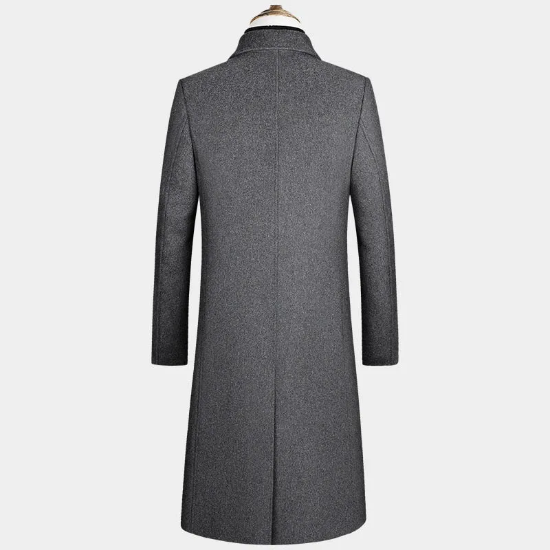 Coat Male Winter Brand Men's Cashmere Coat Slim Fit