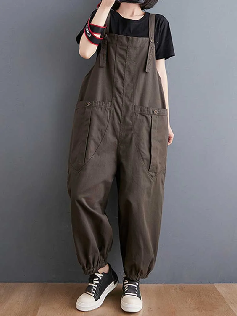 Cotton Nine-Point Pants Overall Dungaree