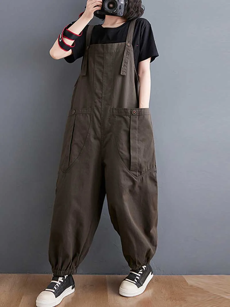 Cotton Nine-Point Pants Overall Dungaree