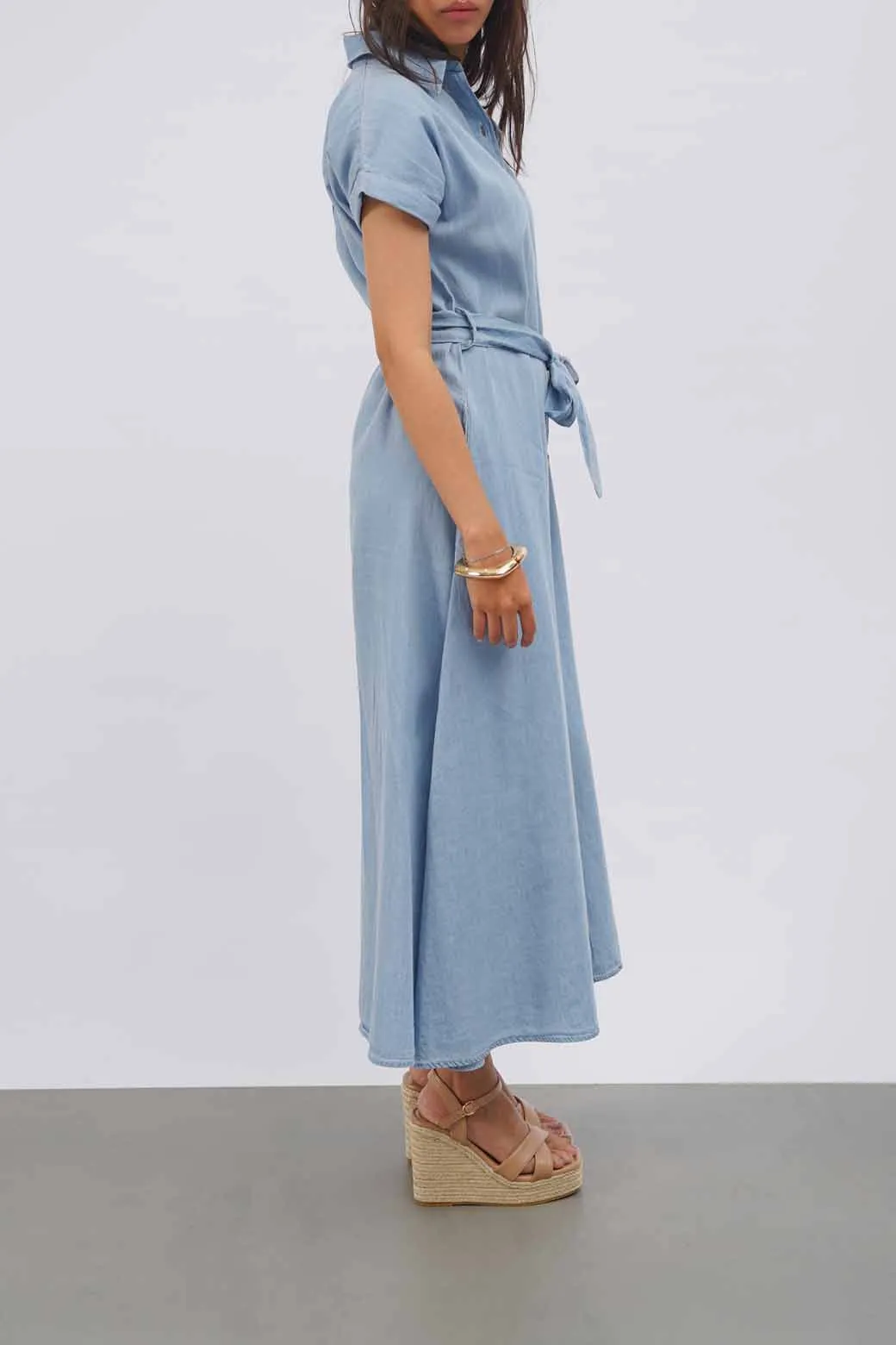 DENIM MIDI DRESS