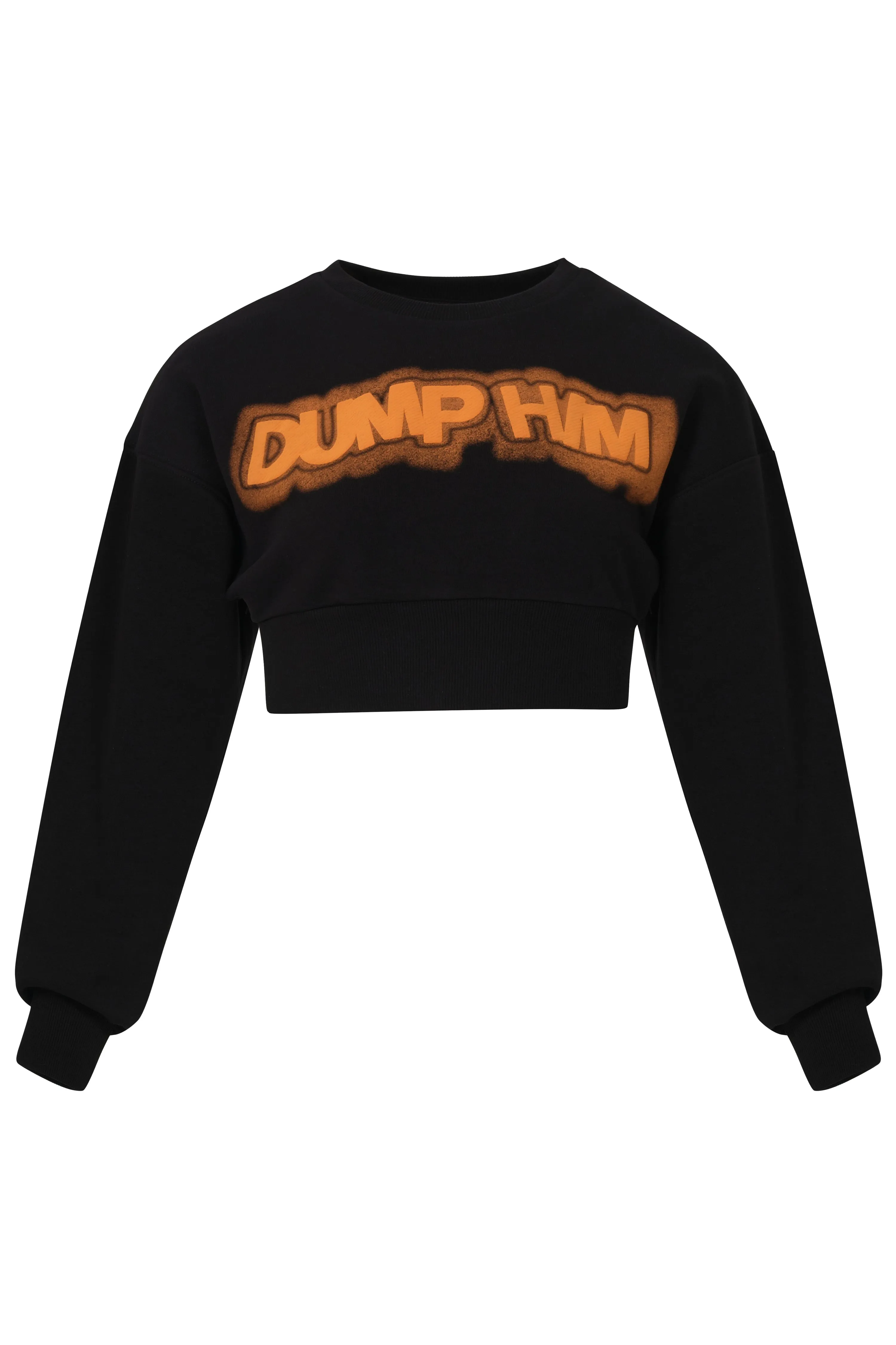 Dump Him Cropped Sweatshirt Black