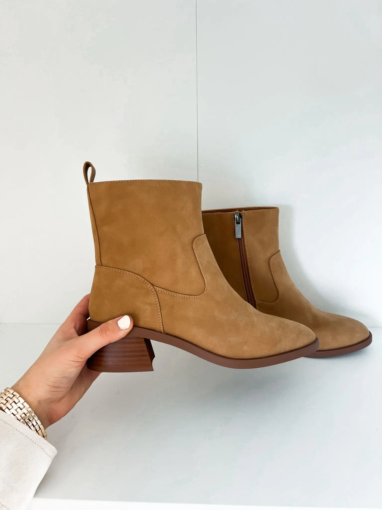 Elena Tan Heeled Booties - DOORBUSTER