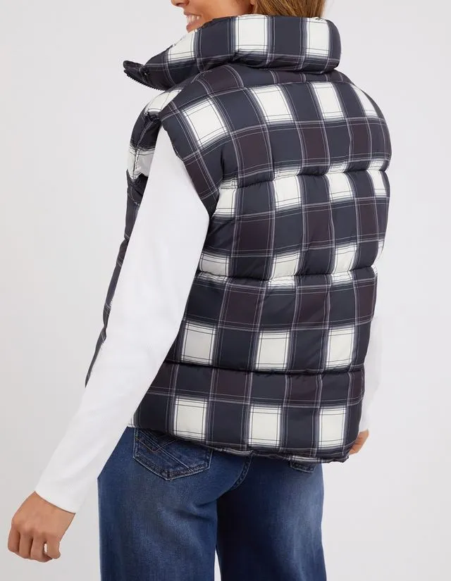 Elm Cedar Check Puffer Vest