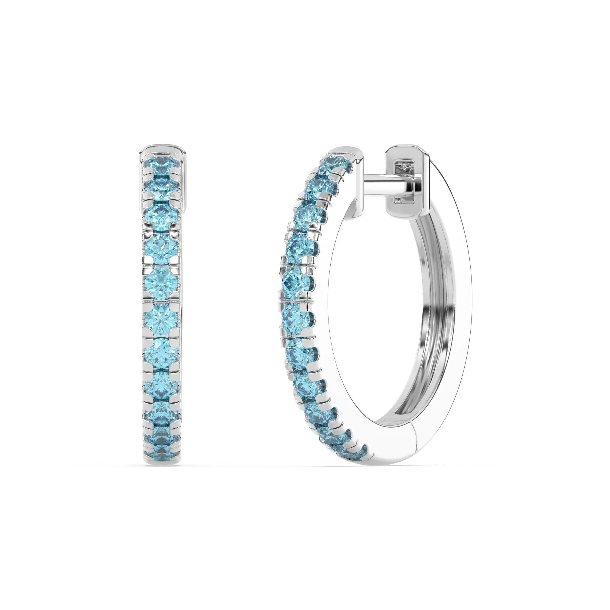 Essential Blue Topaz Huggies