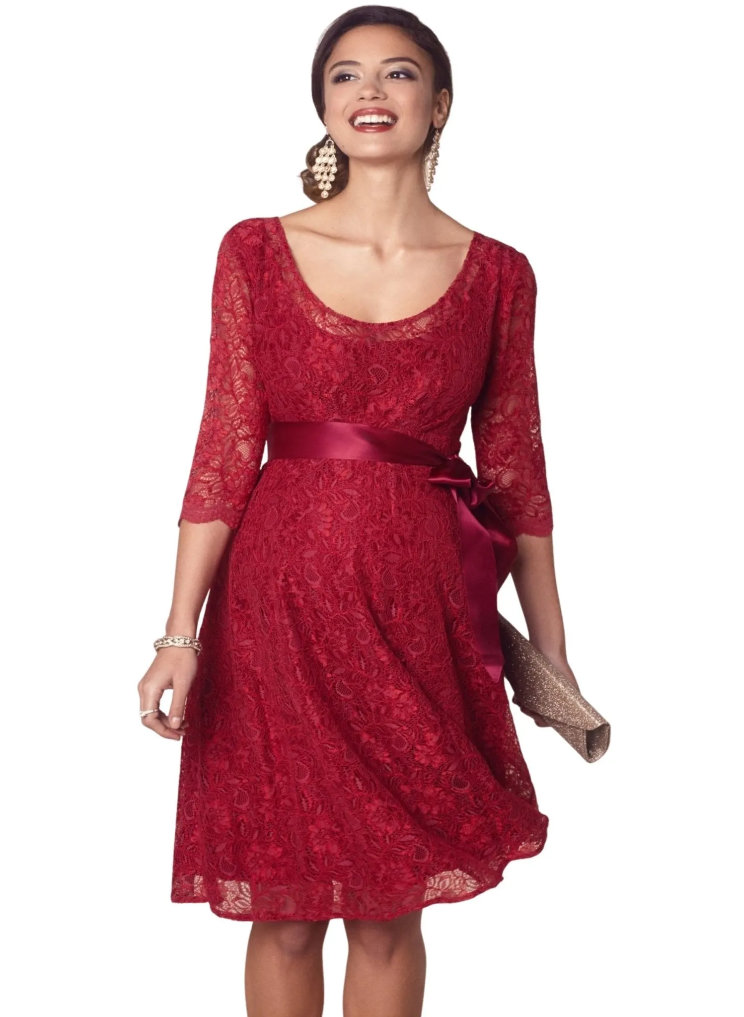 Freya Maternity Dress - Scarlet Red