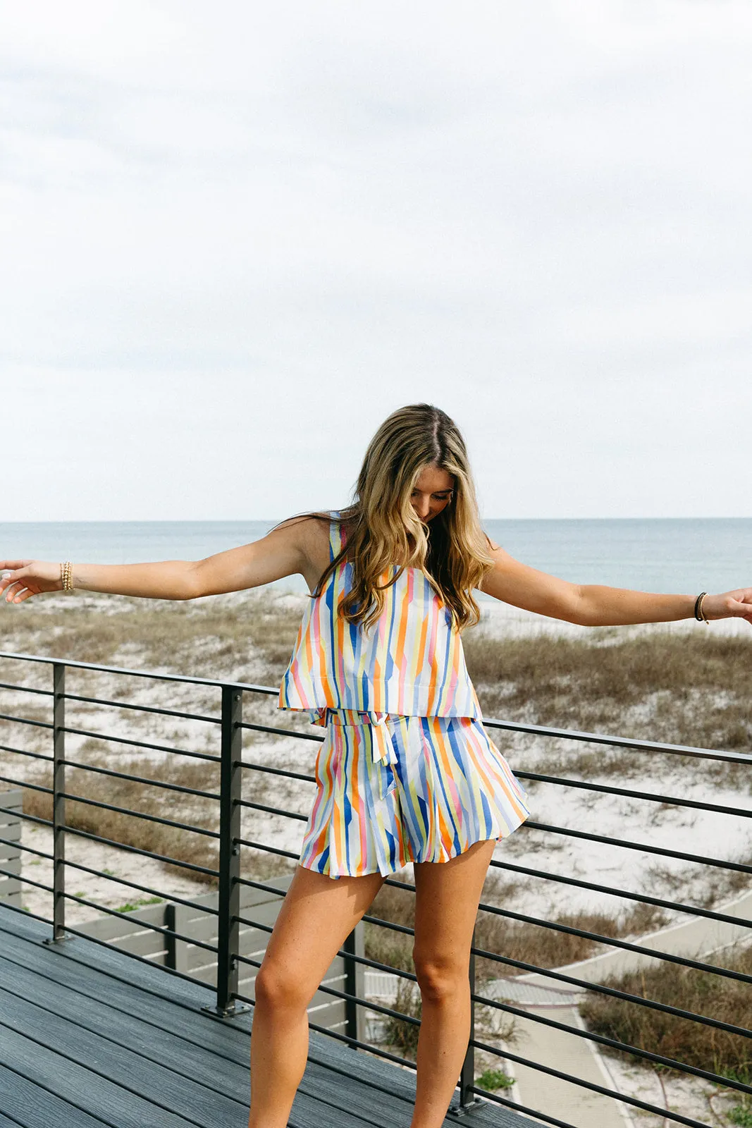 Jane Stripe Tank Top - Morocco Stripe