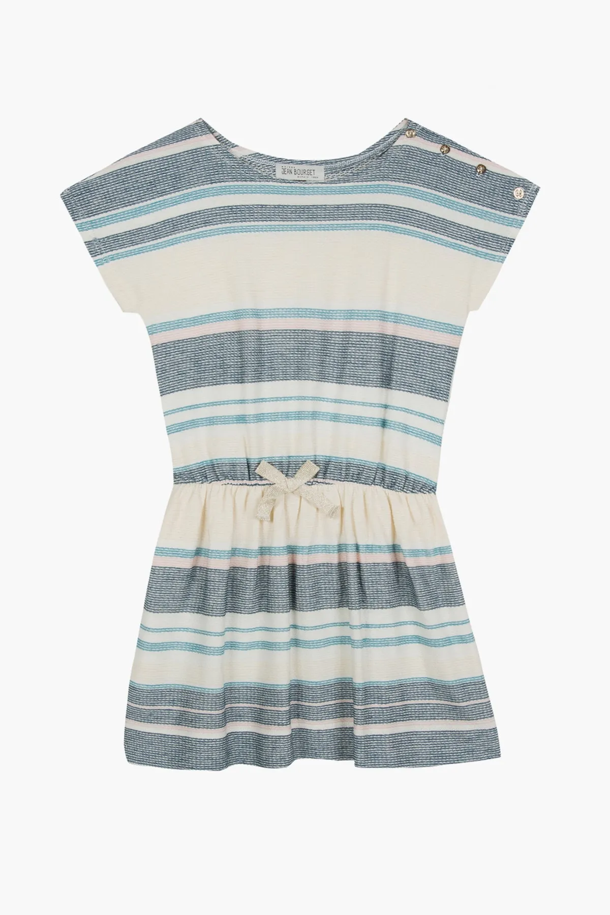 Jean Bourget Jade Striped Girls Dress