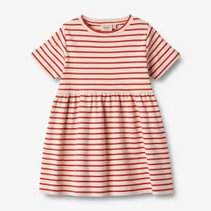 Jersey Dress S/S Anna - red stripe