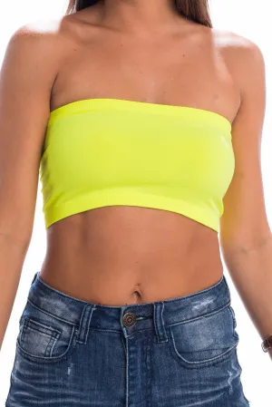 Just That Easy Yellow Bandeau Top