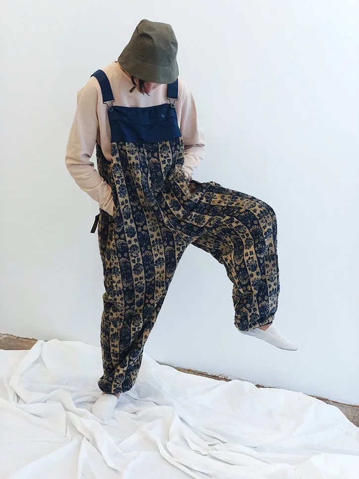 Kapital Damask Stripe Fleece Overall