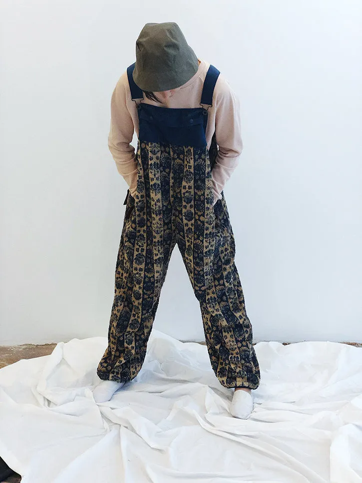 Kapital Damask Stripe Fleece Overall