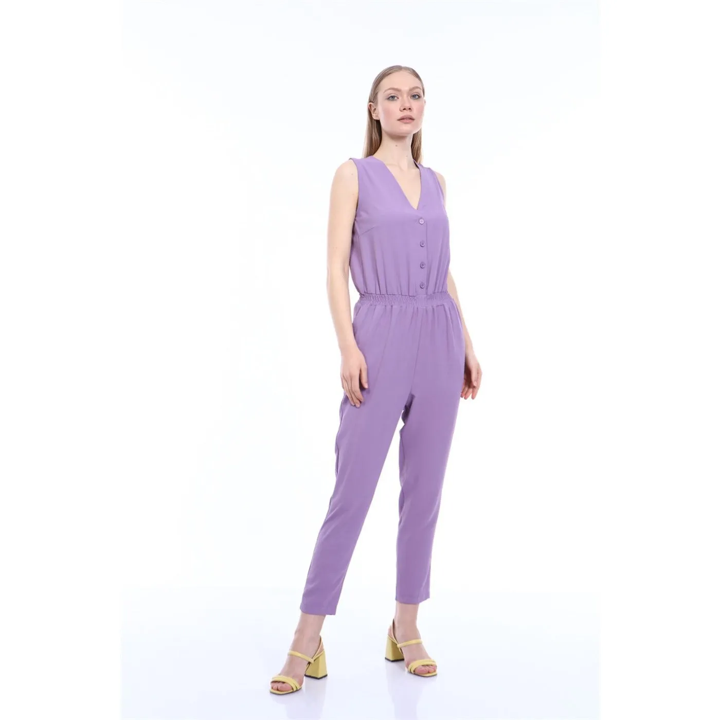 Lilac Sleeveless Jumpsuit