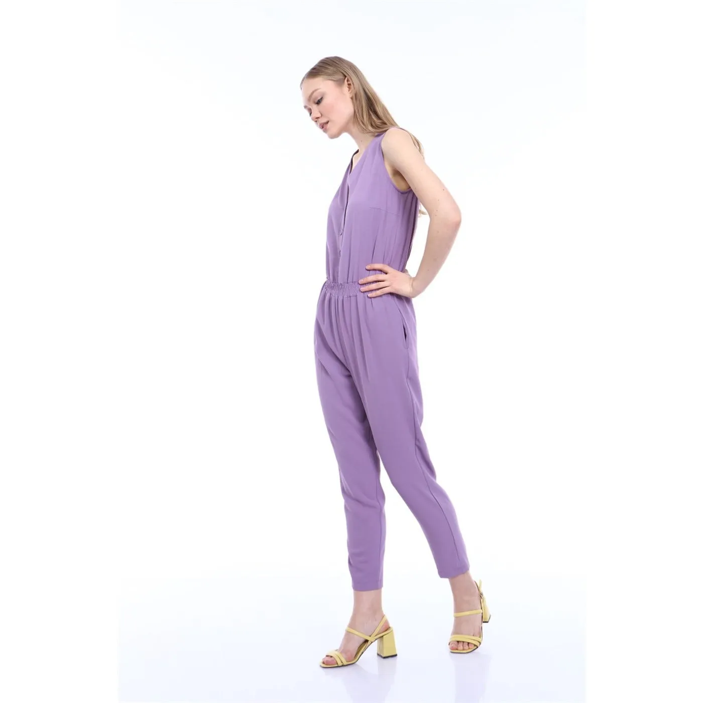 Lilac Sleeveless Jumpsuit