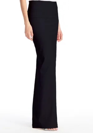 Long Stretch Crepe Column Skirt