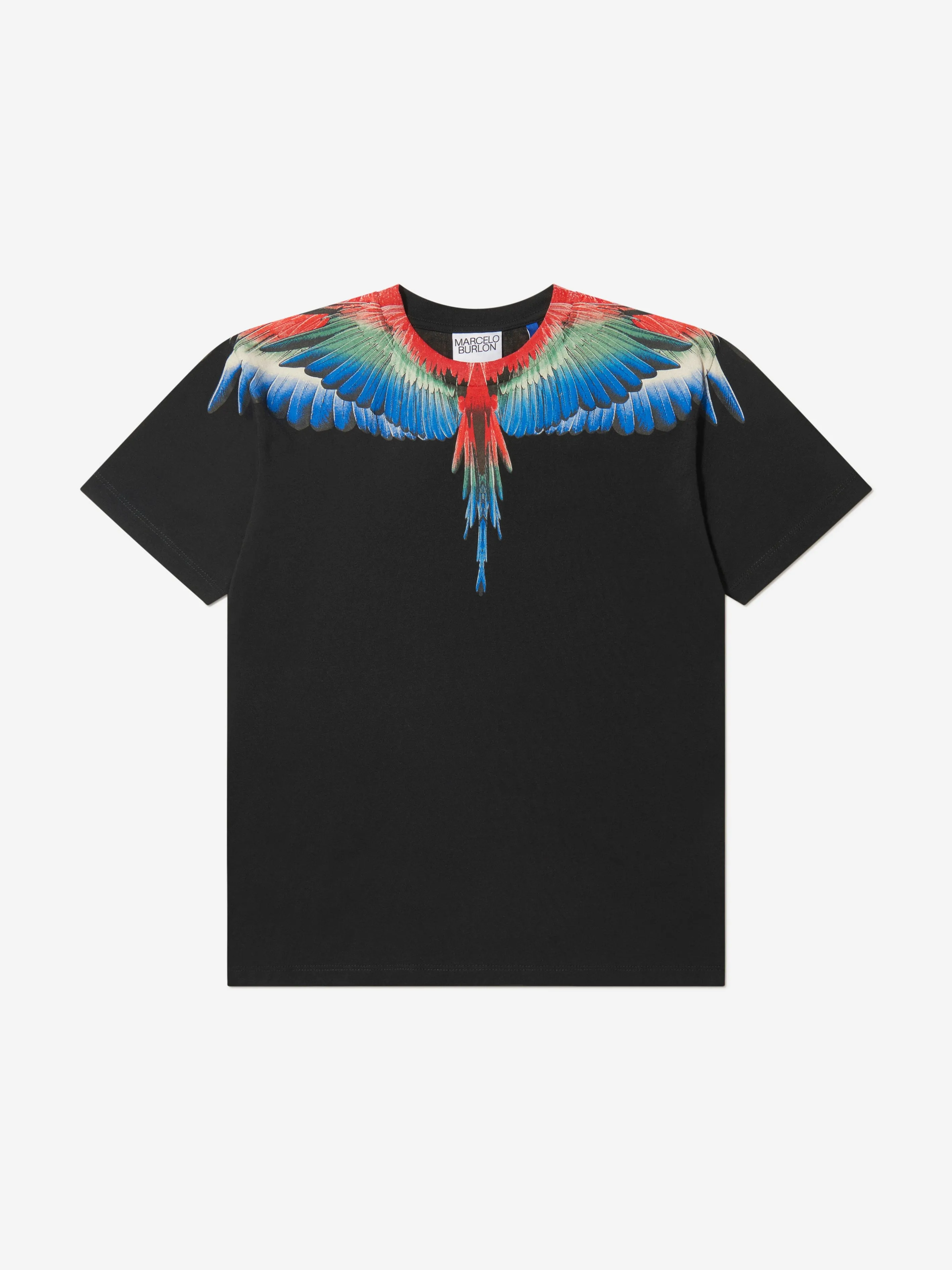 Marcelo Burlon Boys Cotton Short Sleeve Wings T-Shirt