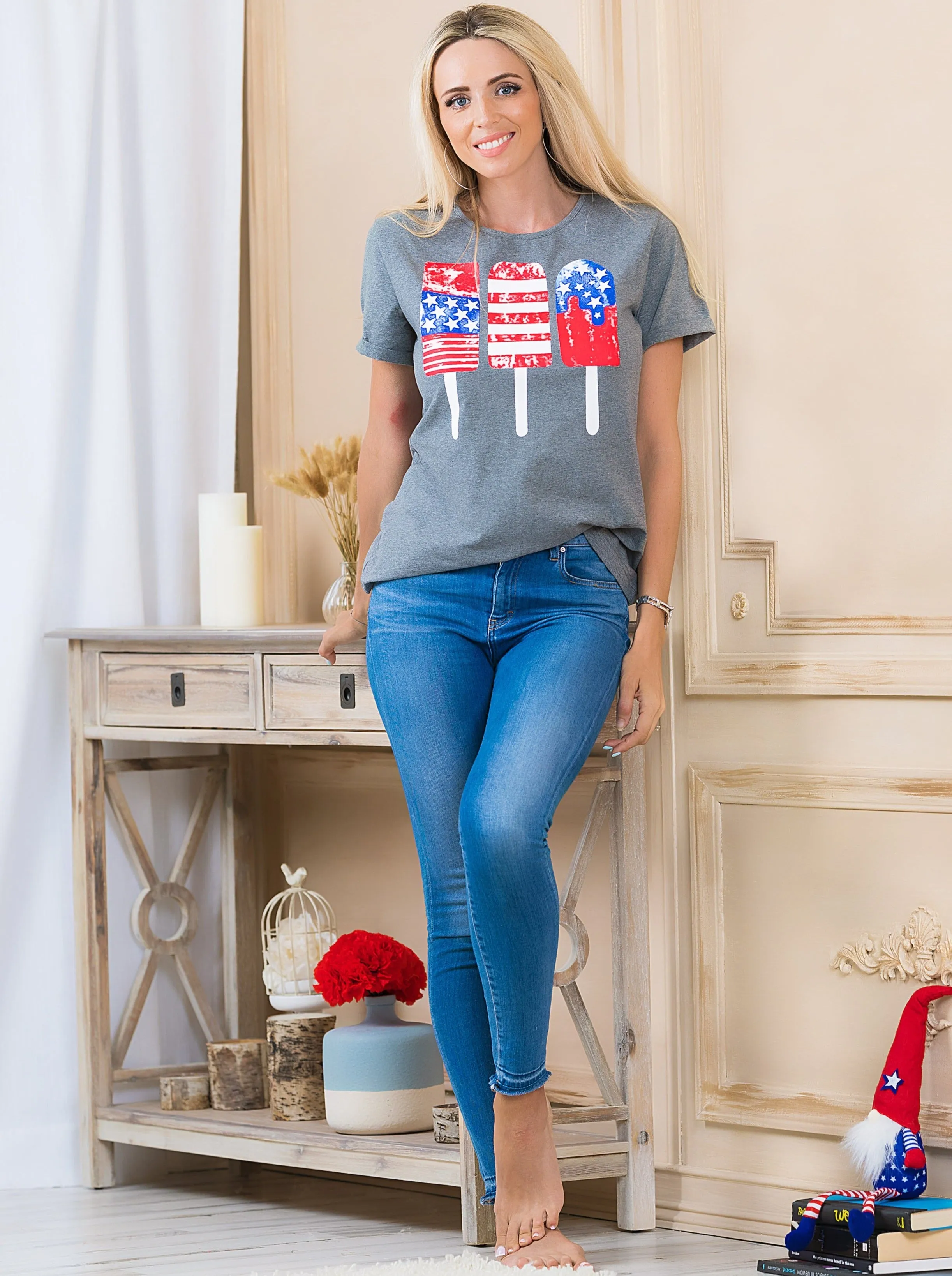 Mommy and Me Patriotic Popsicle Top