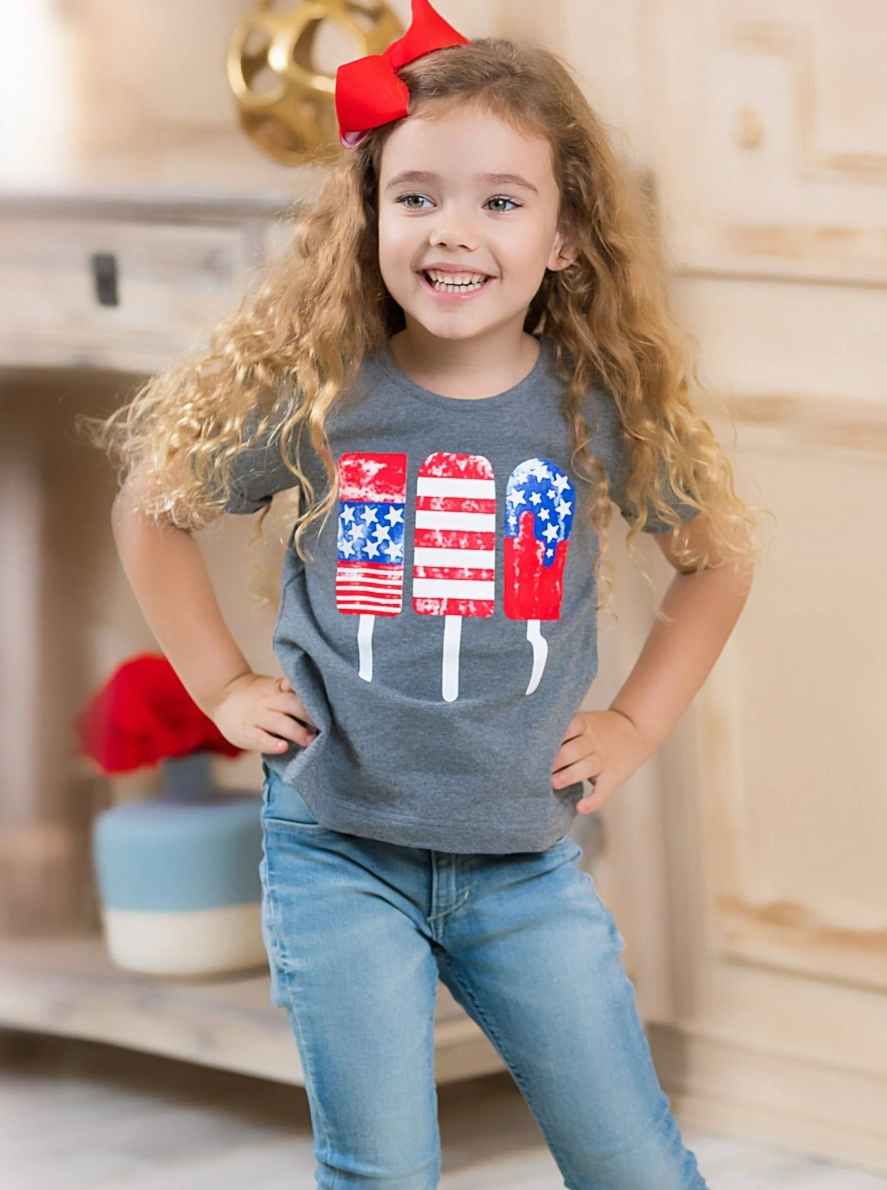 Mommy and Me Patriotic Popsicle Top