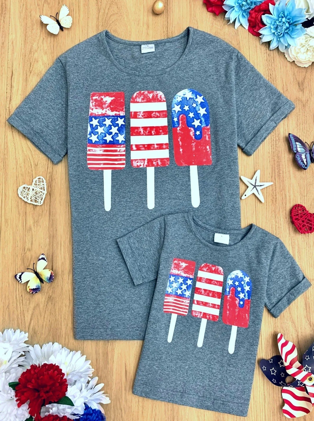 Mommy and Me Patriotic Popsicle Top