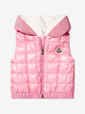 Moncler Enfant Baby Girls Down Padded Jouzas Gilet in Pink