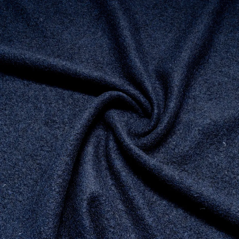 Navy Blue Boiled Wool & Angora