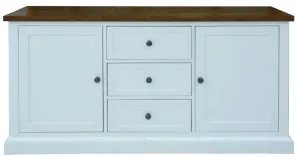 OFFO Montreal 165 cm 2 Drawer/ 3 Drawer Buffet- Natural Top Oak White