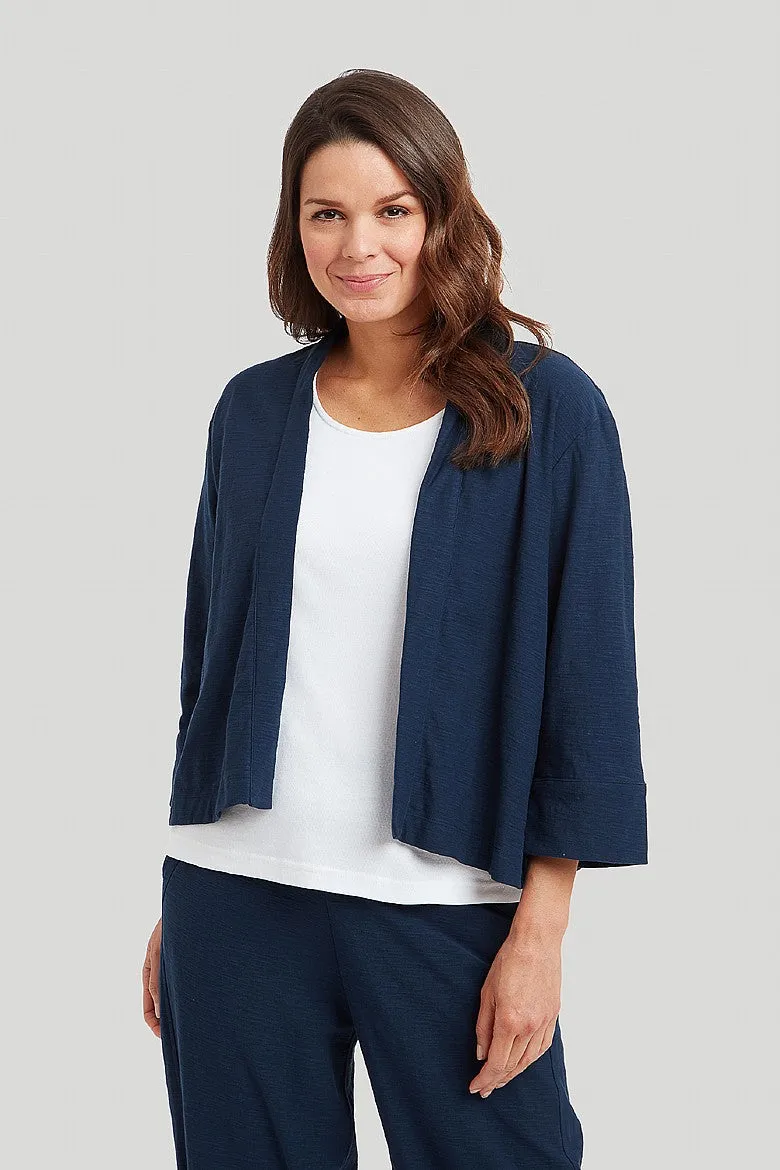 Organic Cotton Slub Sula Jacket -  Soft Navy