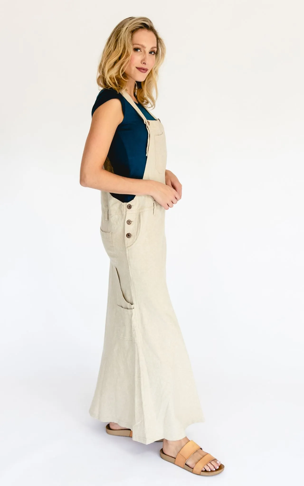 Overall Maxi Dress - Oatmeal