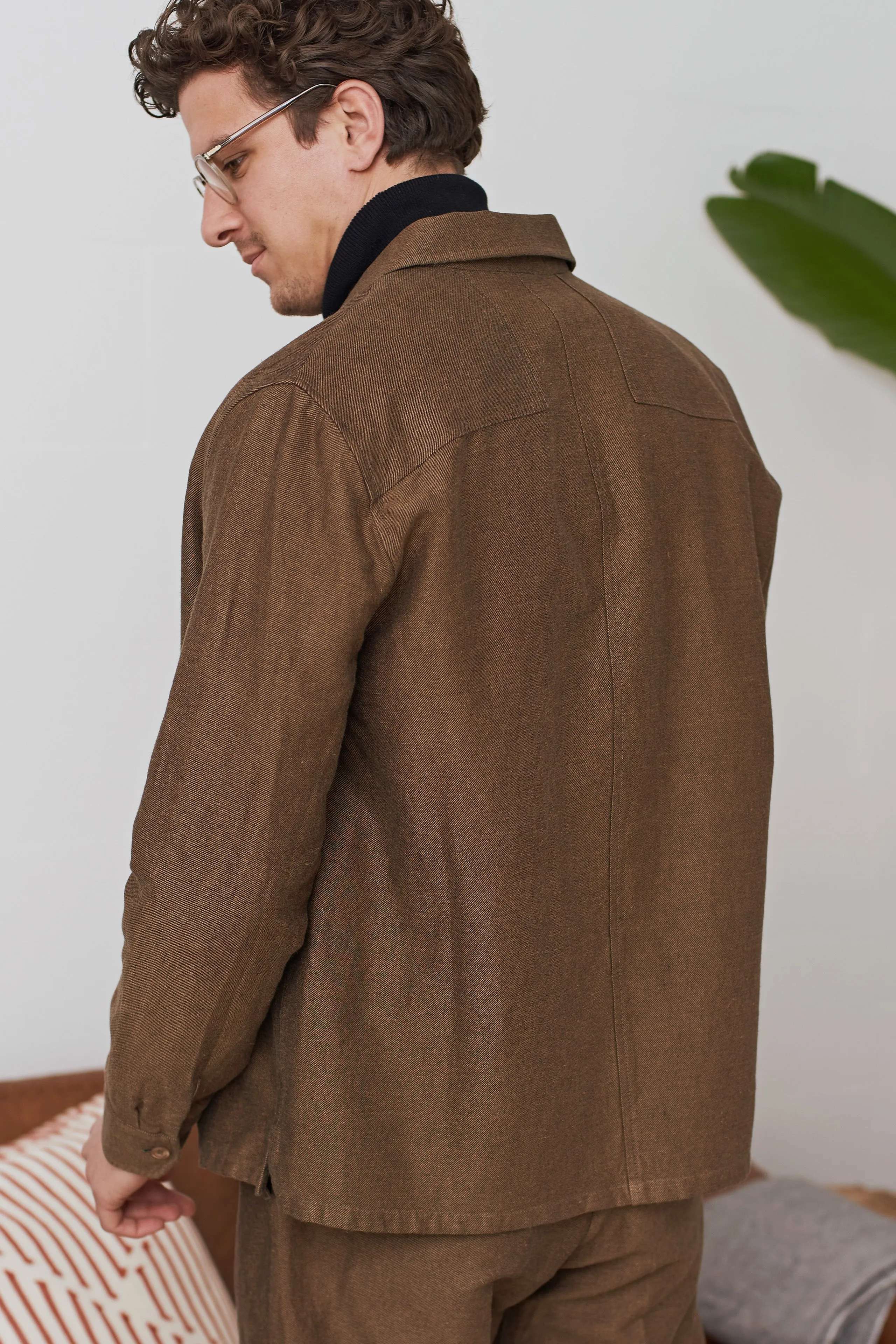 OWE overshirt winter linen camel