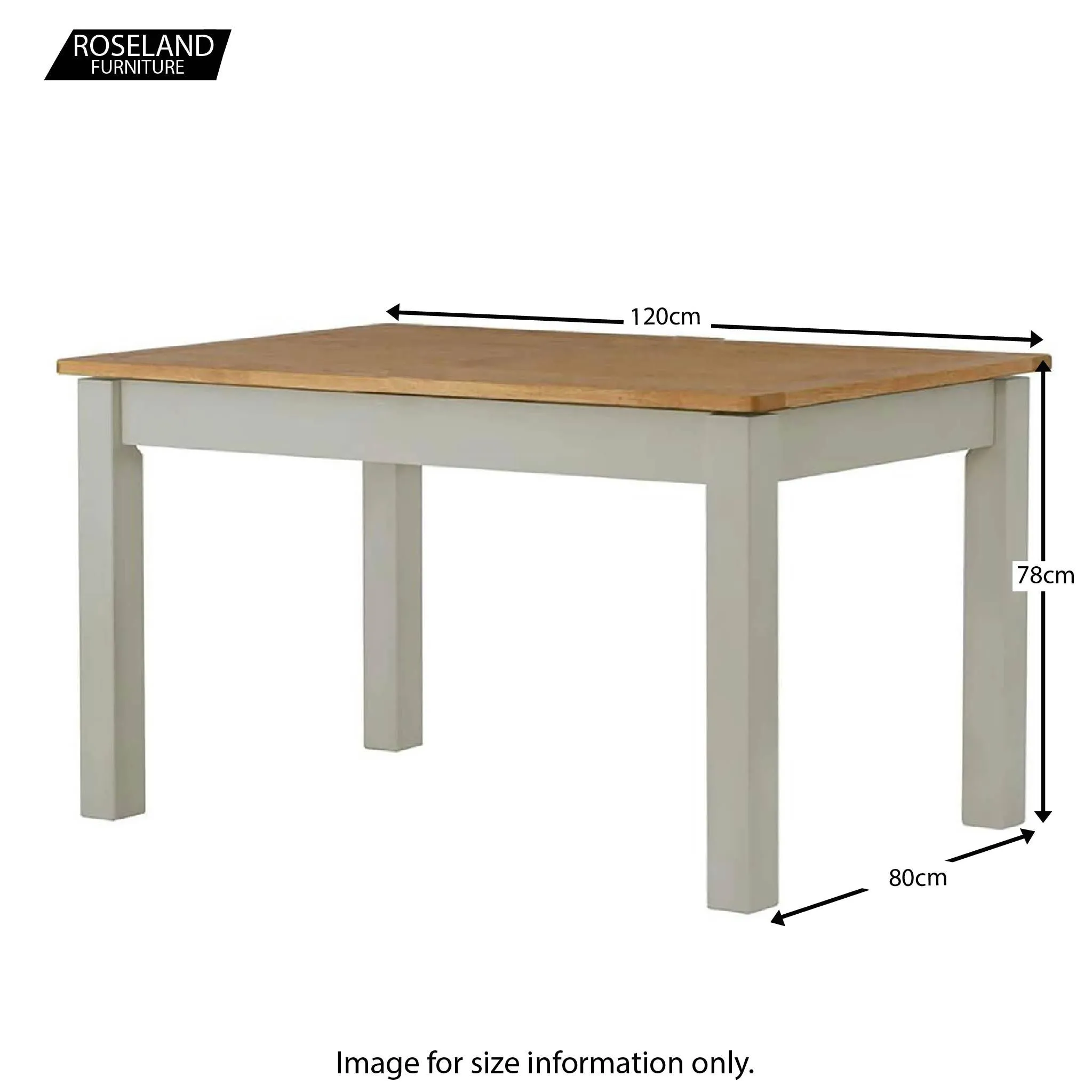 Padstow Grey 120cm Fixed Top Table