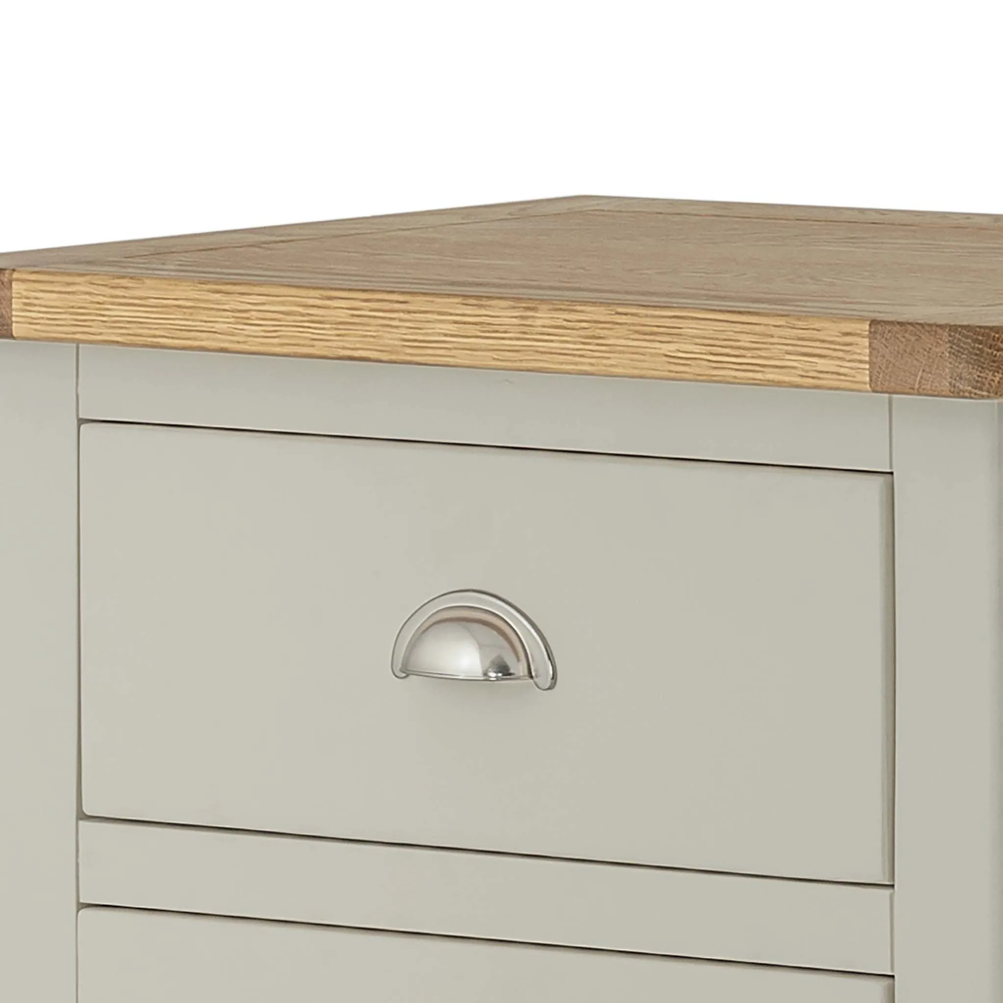 Padstow Grey 5 Drawer Tallboy Chest