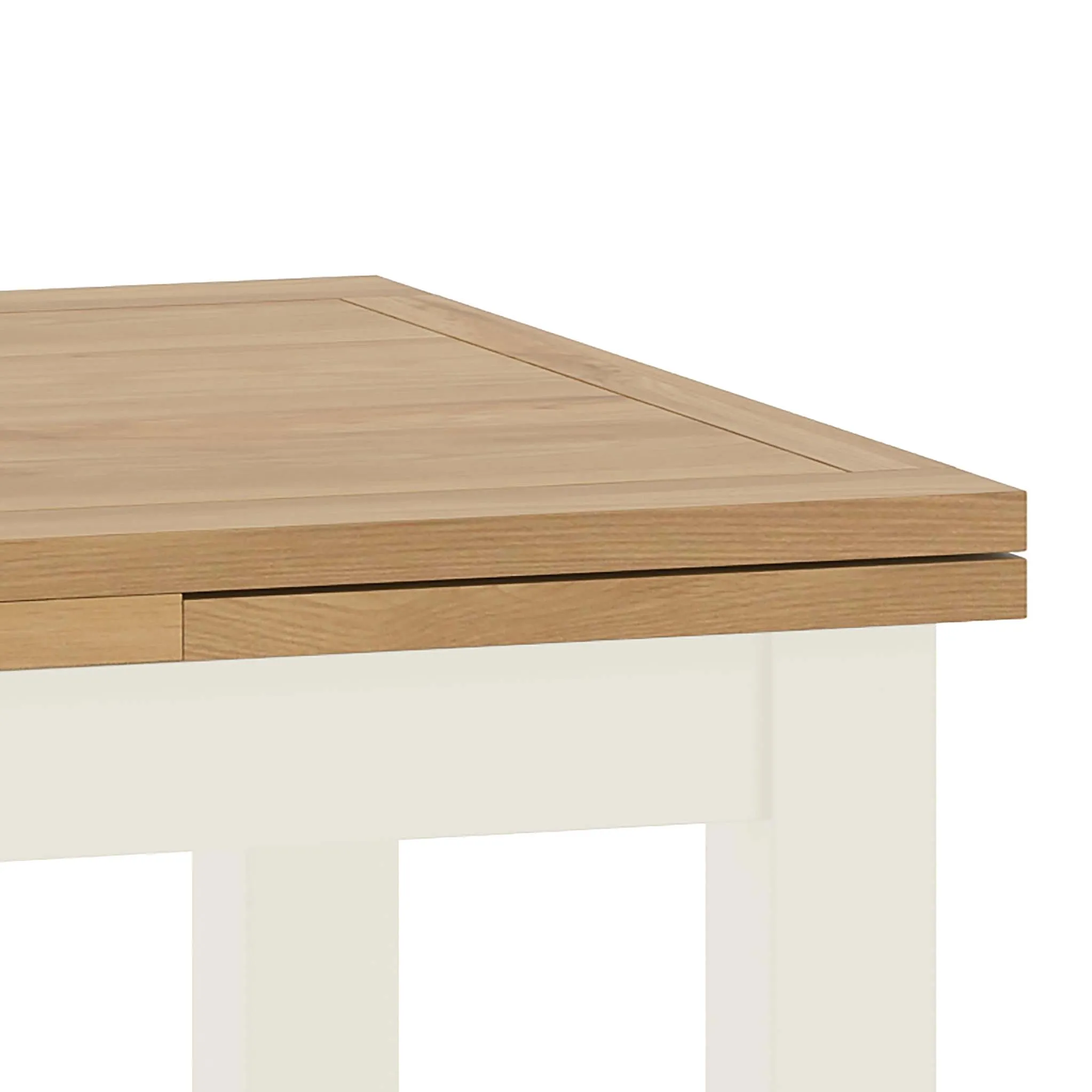 Padstow White Lift Top Draw Leaf Dining Table 120-200cm