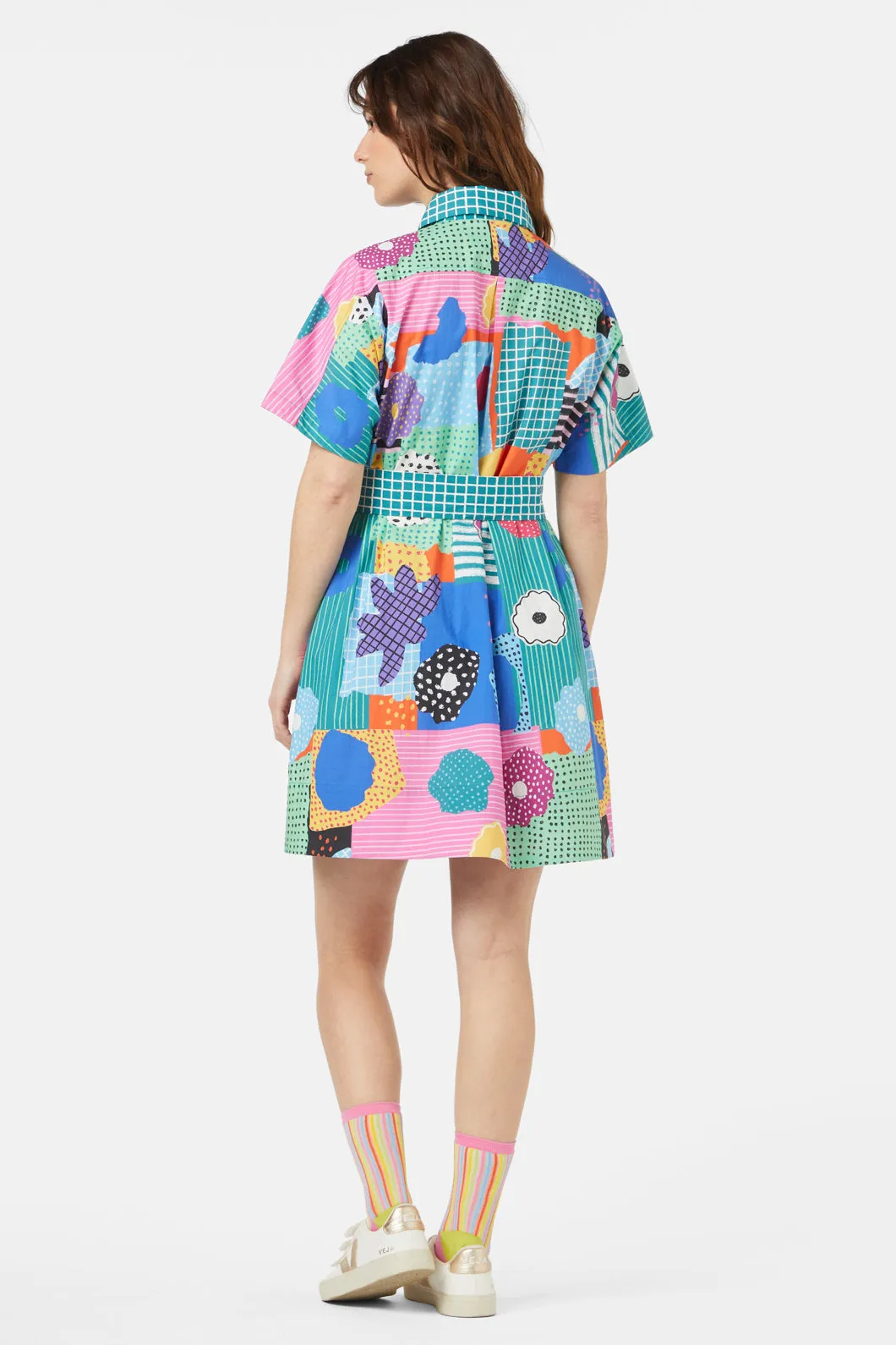 Paper Patch Shirt Dress