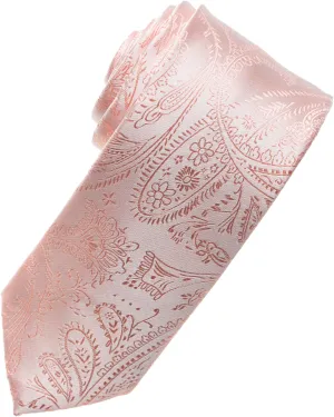 Peach Paisley Tone on Tone Necktie