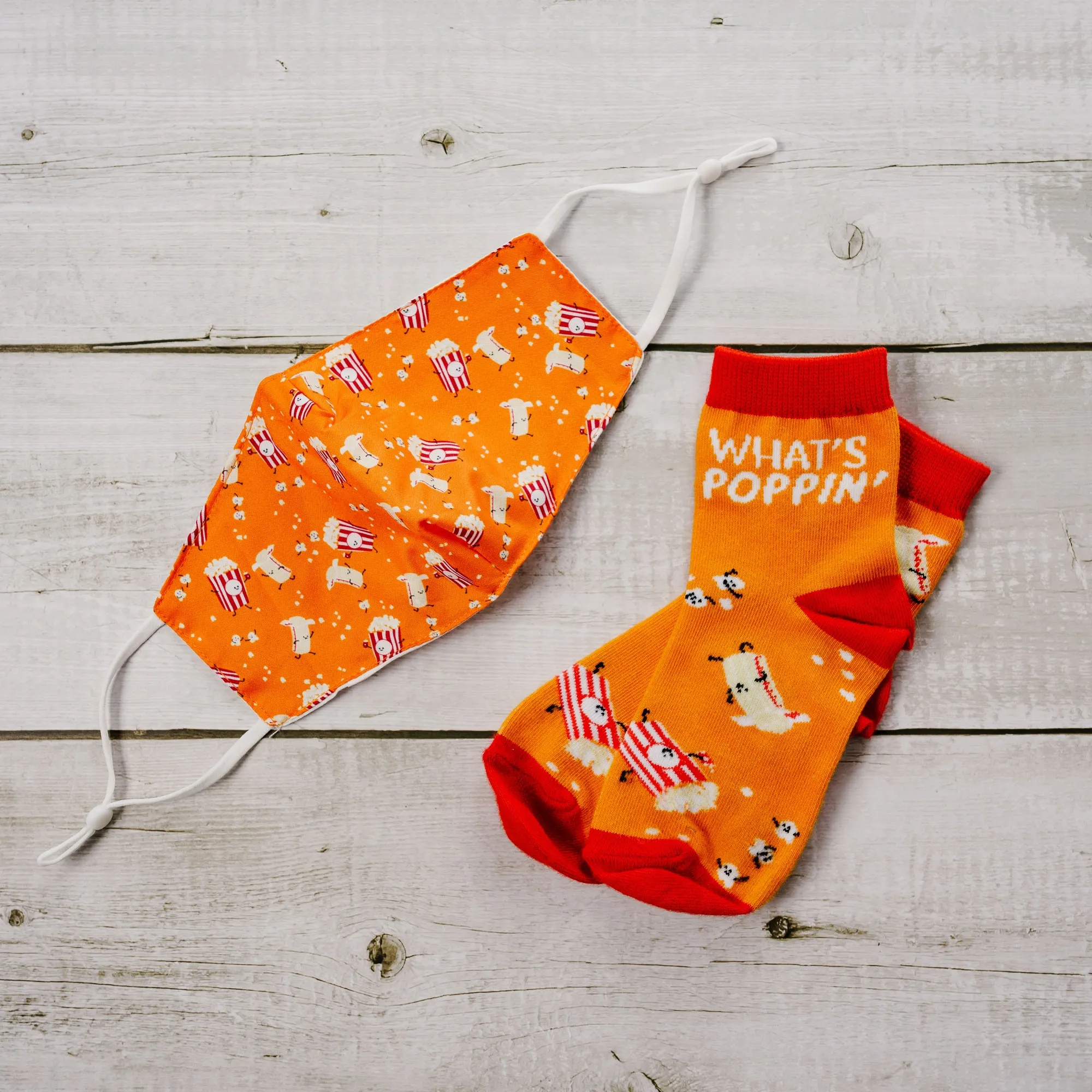 Popcorn M/L Youth Cotton Blend Crew Socks