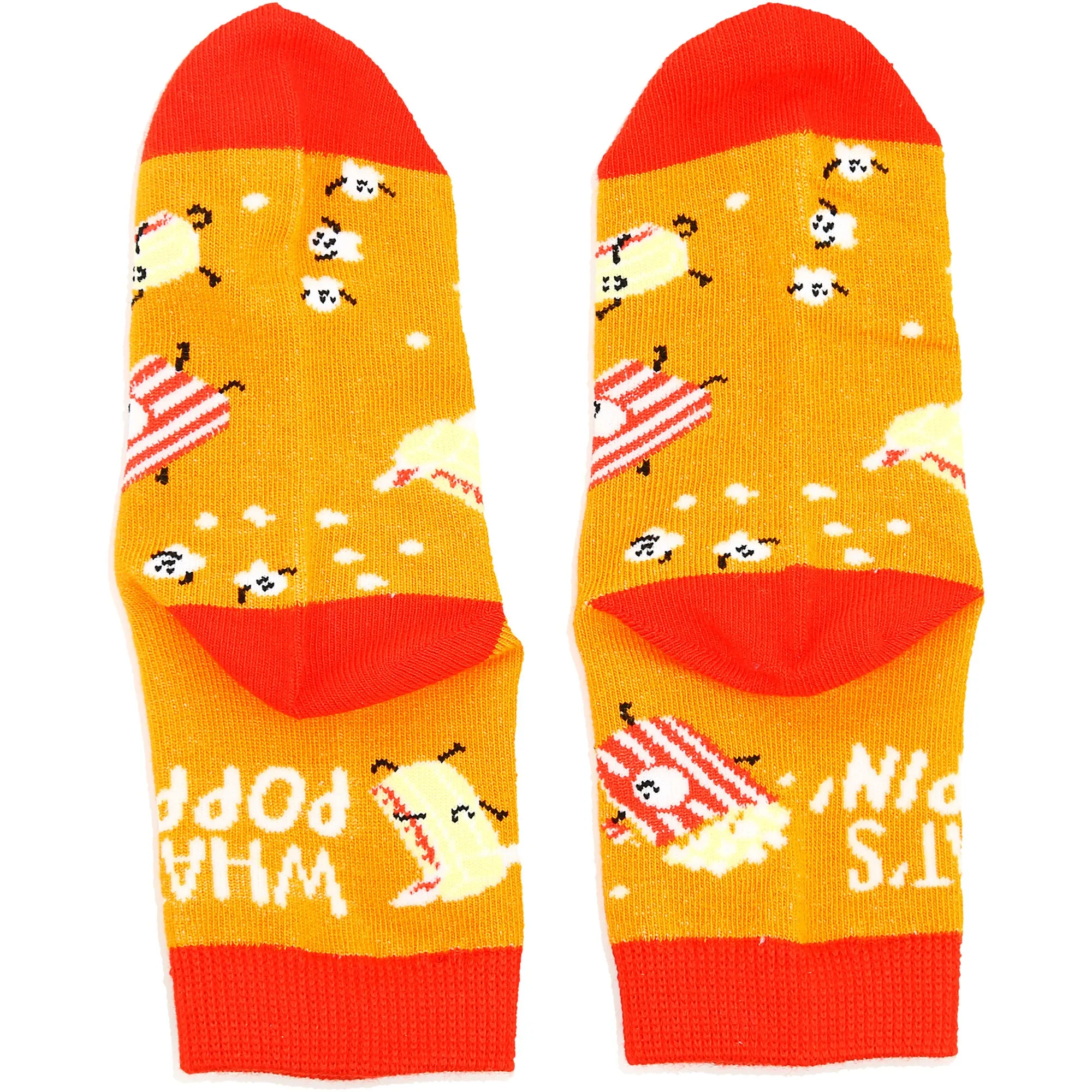 Popcorn M/L Youth Cotton Blend Crew Socks