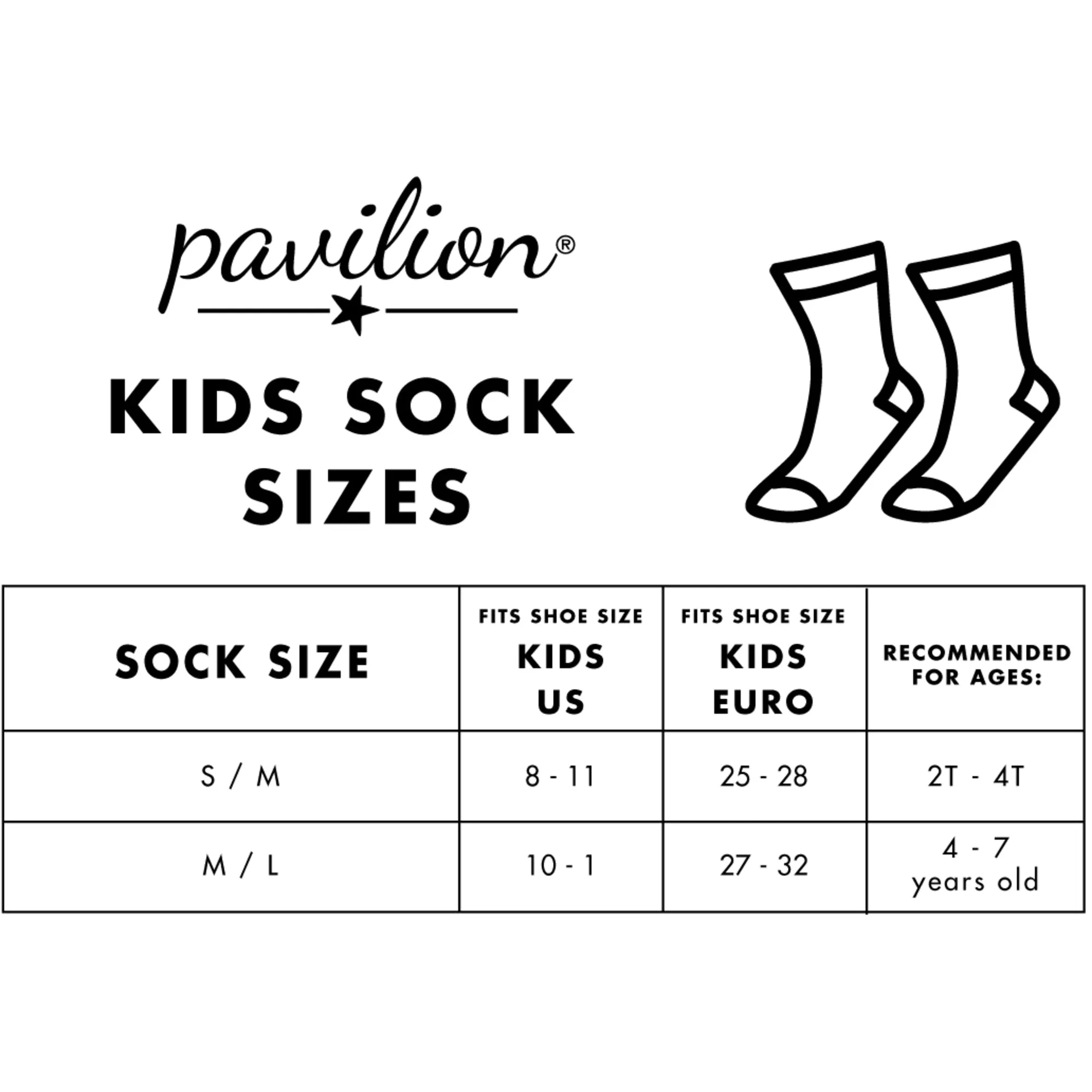 Popcorn M/L Youth Cotton Blend Crew Socks